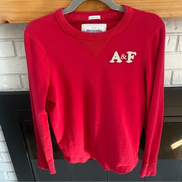 Vintage Abercrombie & Fitch Red Men's Sweater - Picture 1 of 5
